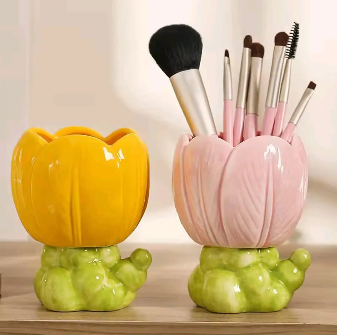 CERAMIC BRUSH HOLDER SPARKLES