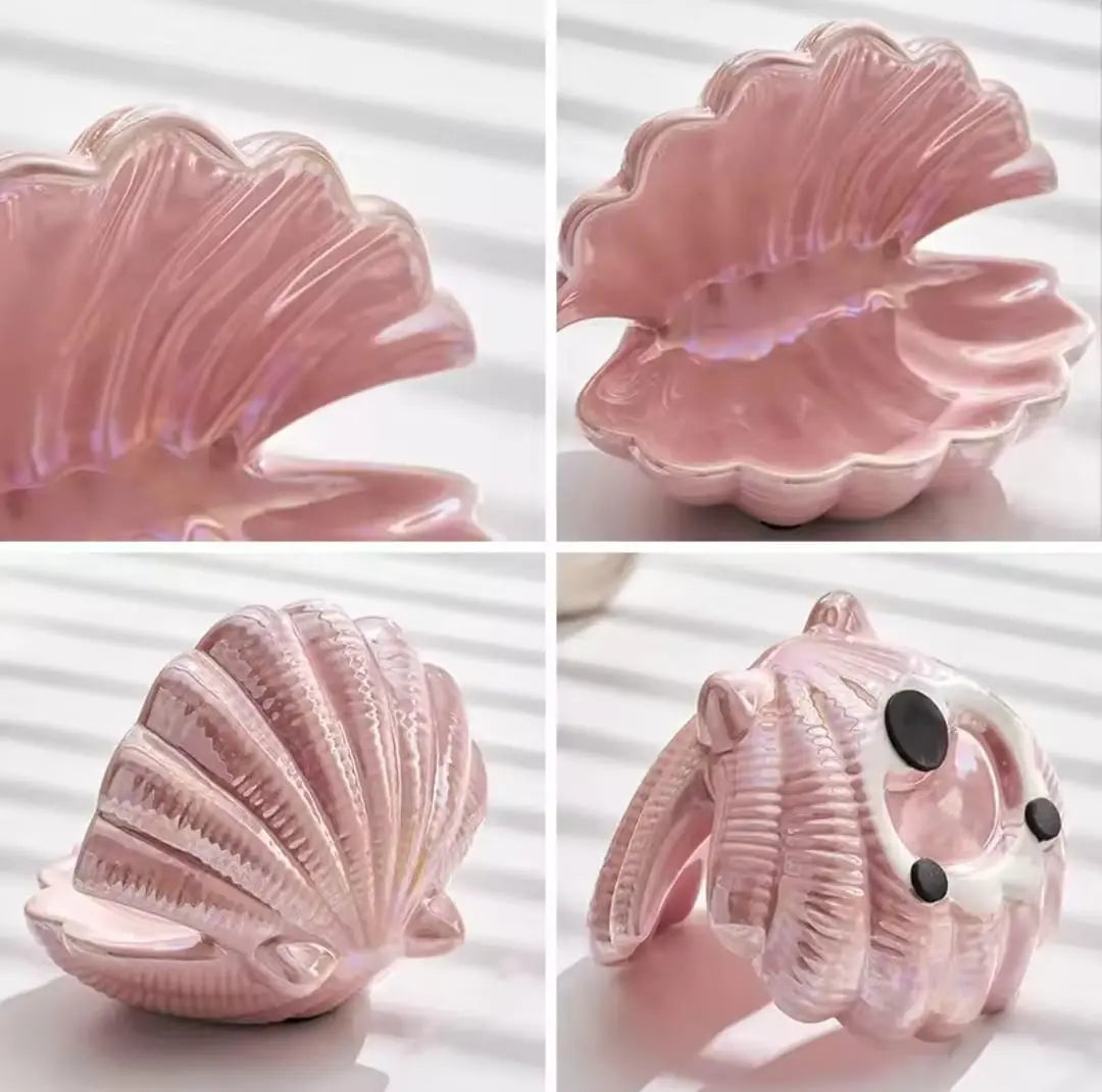 CERAMIC SHELL TRINKET TRAY SPARKLES