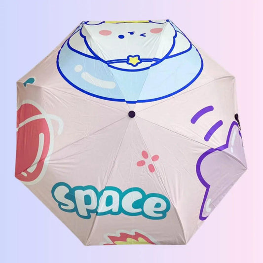 STURDY SPACE BEAR UMBRELLA SPARKLES