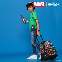 SMIGGLE MARVEL TROLLEY BACKPACK WITH LIGHT UP WHEELS SPARKLES