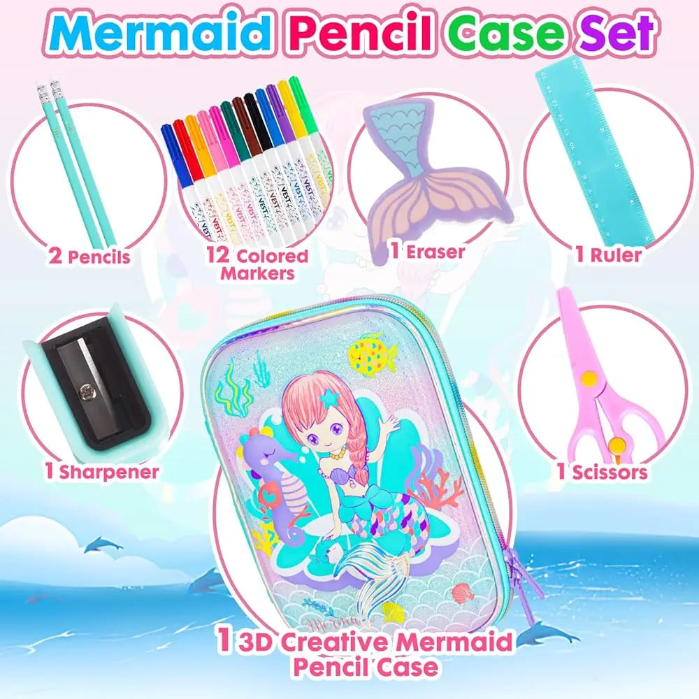 VEST MERMAID STATIONERY SET SPARKLES