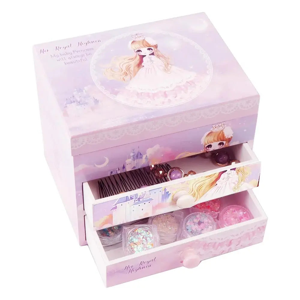 DANCING BALLERINA WOODEN JEWELLERY VANITY SPARKLES