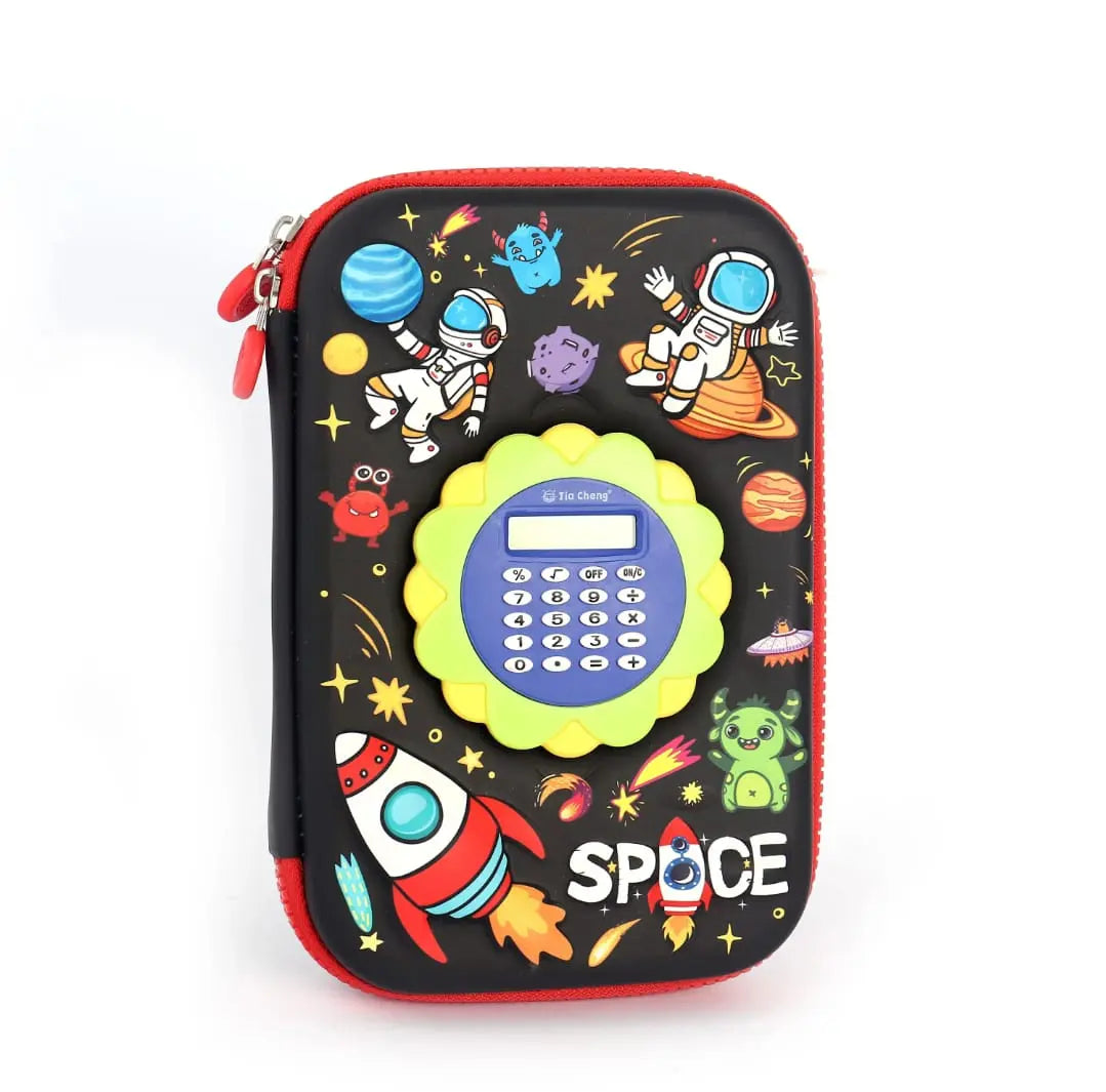 TRENDY PENCIL ORGANIZER WITH CALCULATOR - Sparkles