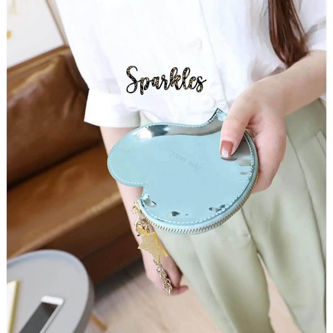 IRIDESCENT HEART POUCH SPARKLES