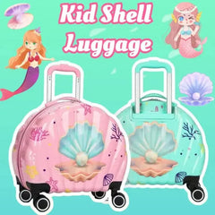 BEAUTIFUL SHELL LUGGAGE BAG SET SPARKLES
