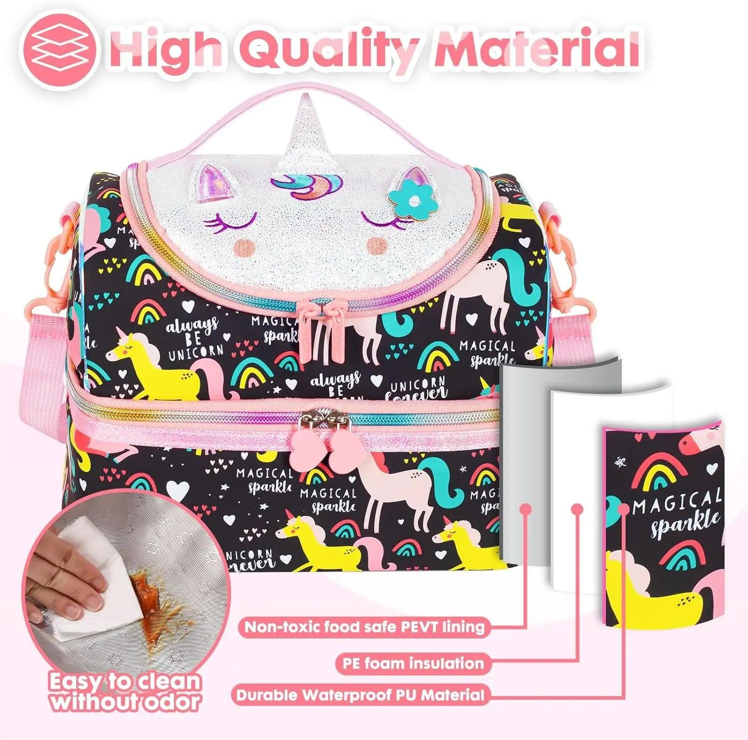 FOREVER GLITTER DUAL COMPARTMENT LUNCH BAG SPARKLES