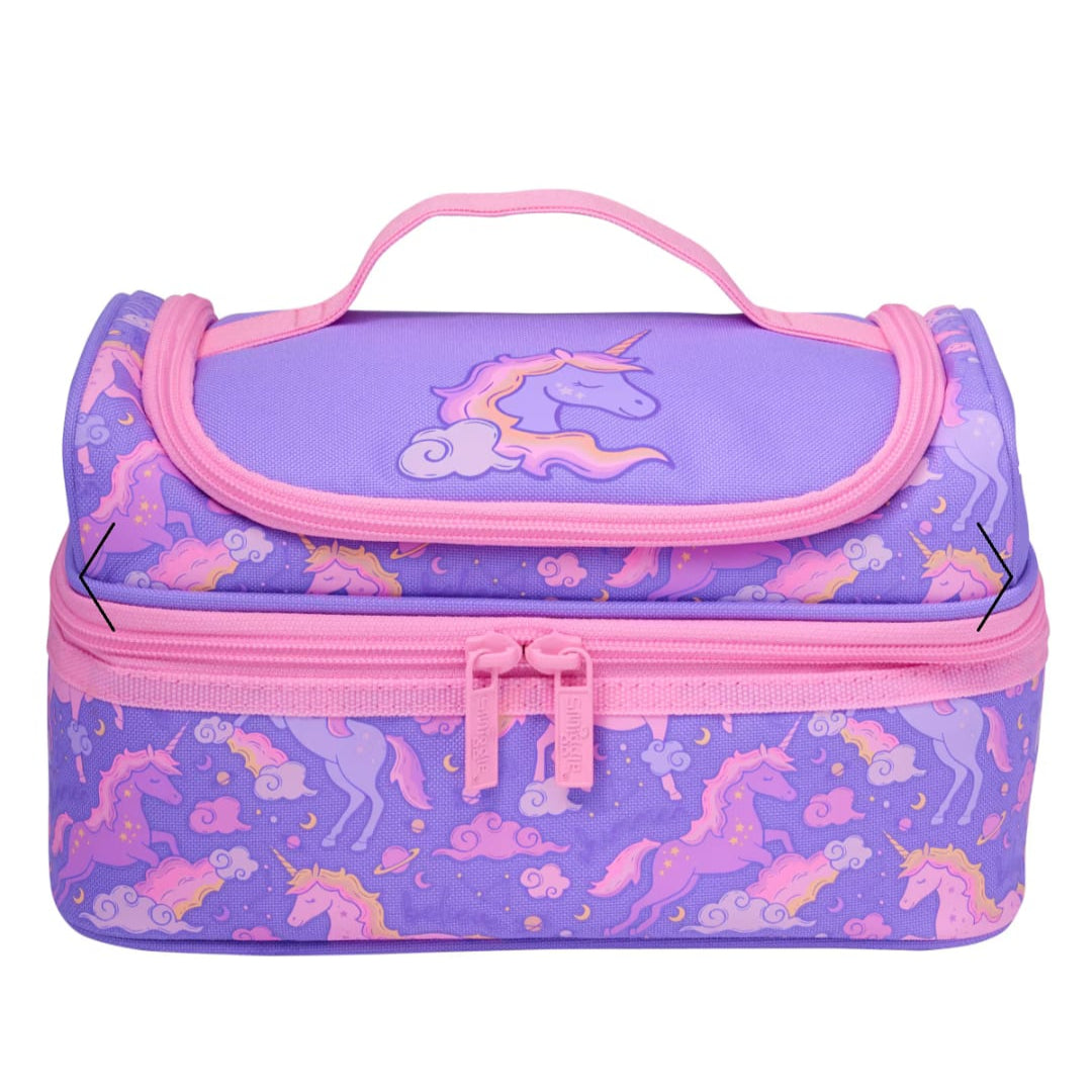 SMIGGLE PURPLE UNICORN LUNCH BAG SPARKLES