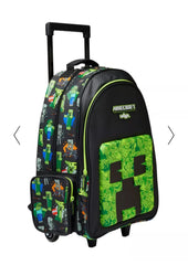 SMIGGLE MINECRAFT TROLLEY BAG SPARKLES