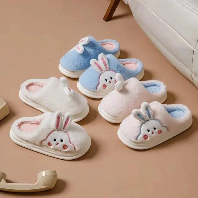 FLUFFY BUNNY SLIPPERS FOR WINTER SPARKLES