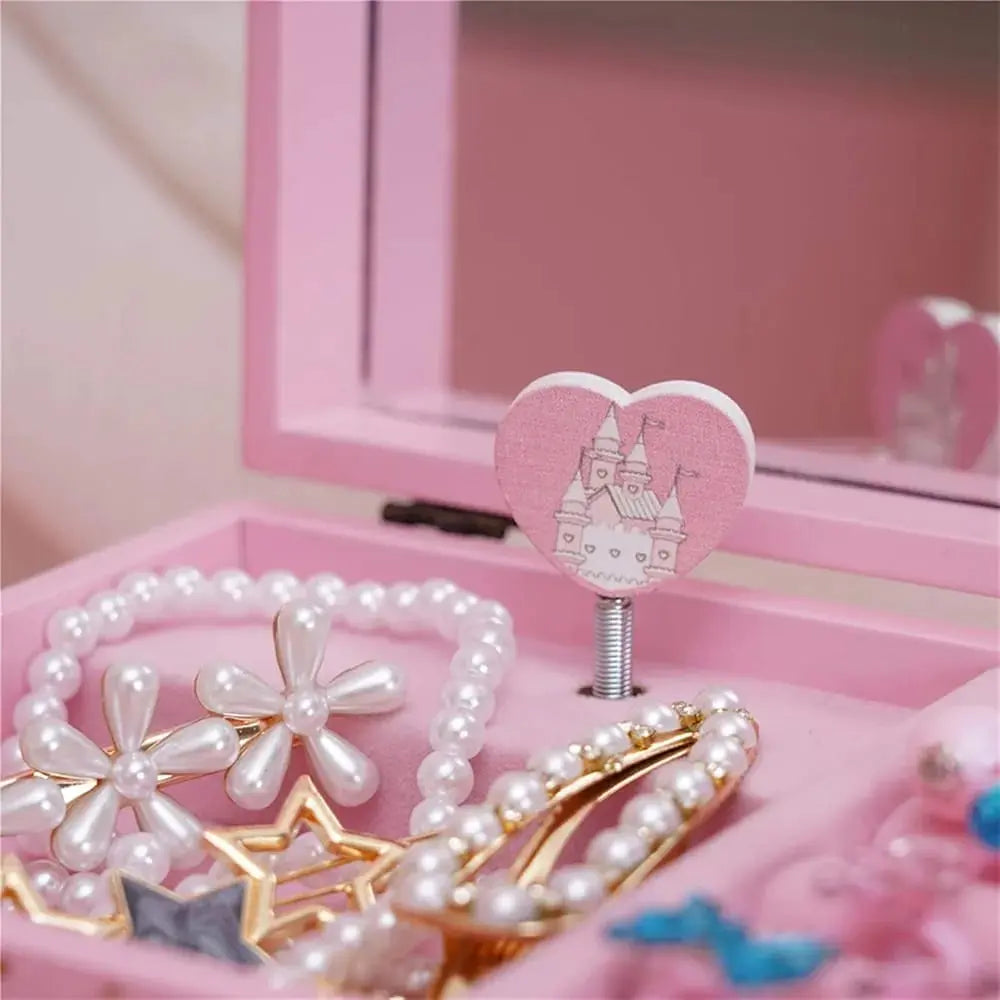 PRINCESS CASTLE WOODEN JEWELLERY VANITY SPARKLES