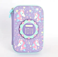 TRENDY PENCIL ORGANIZER WITH CALCULATOR - Sparkles