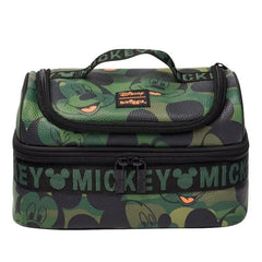 SMIGGLE GREEN MICKEY MOUSE DOUBLE DECKER LUNCH BAG SPARKLES