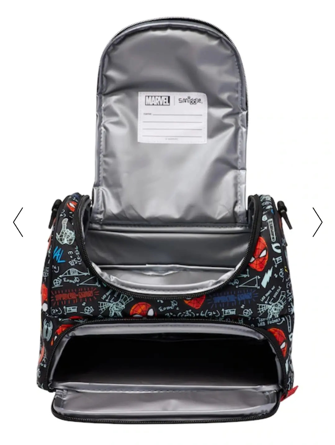 SMIGGLE SPIDERMAN LUNCH BAG SPARKLES