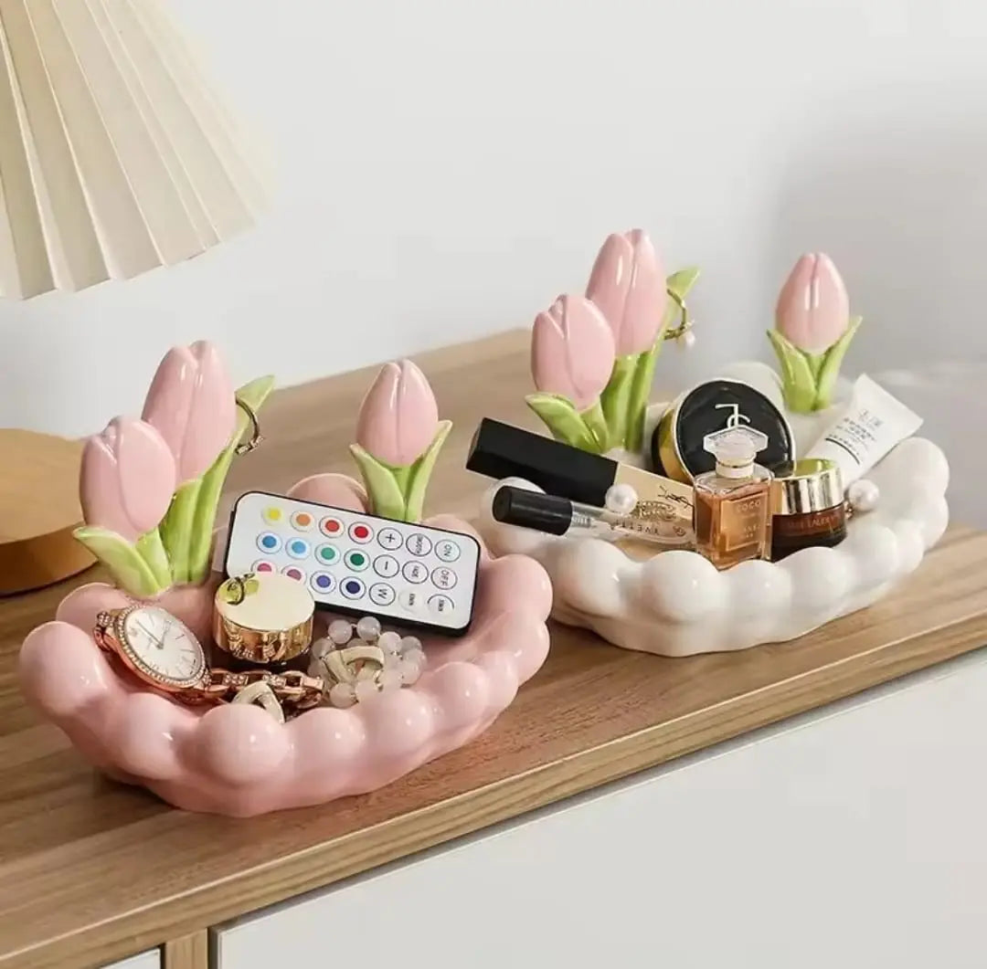 TULIP CERAMIC TRAY SPARKLES