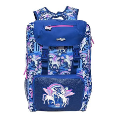 ORIGINAL BLUE UNICORN FLAP OVER BACKPACK SPARKLES