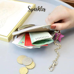 IRIDESCENT HEART POUCH SPARKLES