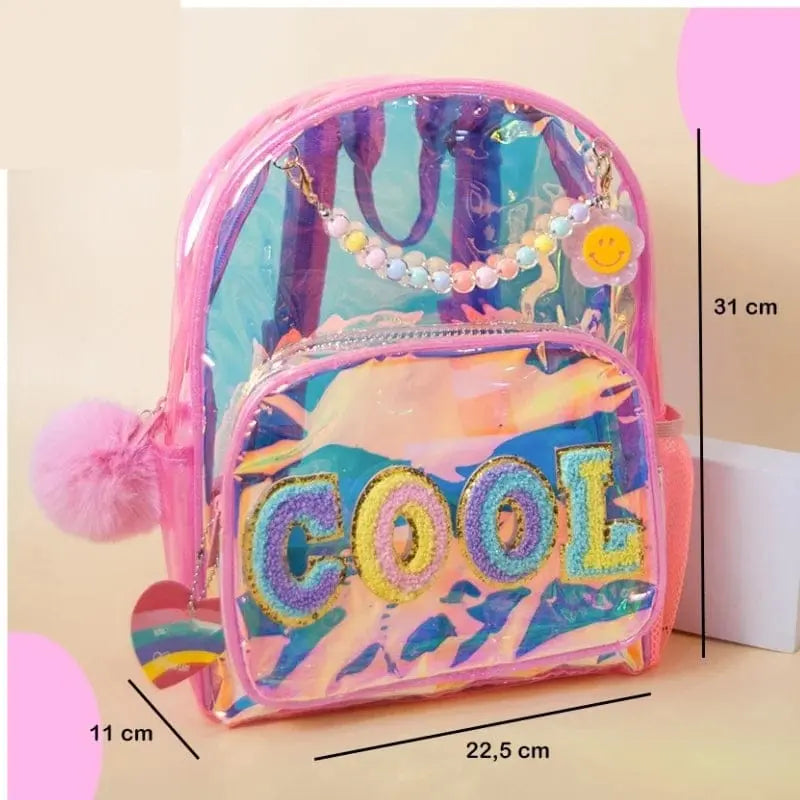 TRENDY HOLOGRAPHIC BACKPACK SPARKLES