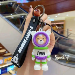 SPACE CHARACTER KEYCHAIN SPARKLES
