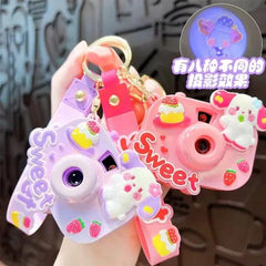 ADORABLE PROJECTOR CAMERA KEYCHAIN SPARKLES