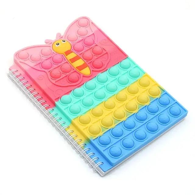 COLORFUL POP-IT SPIRAL NOTEPAD SPARKLES