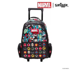 SMIGGLE MARVEL TROLLEY BACKPACK WITH LIGHT UP WHEELS SPARKLES