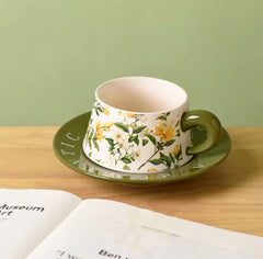 AESTHETIC FLORAL GARDEN CUP SET SPARKLES