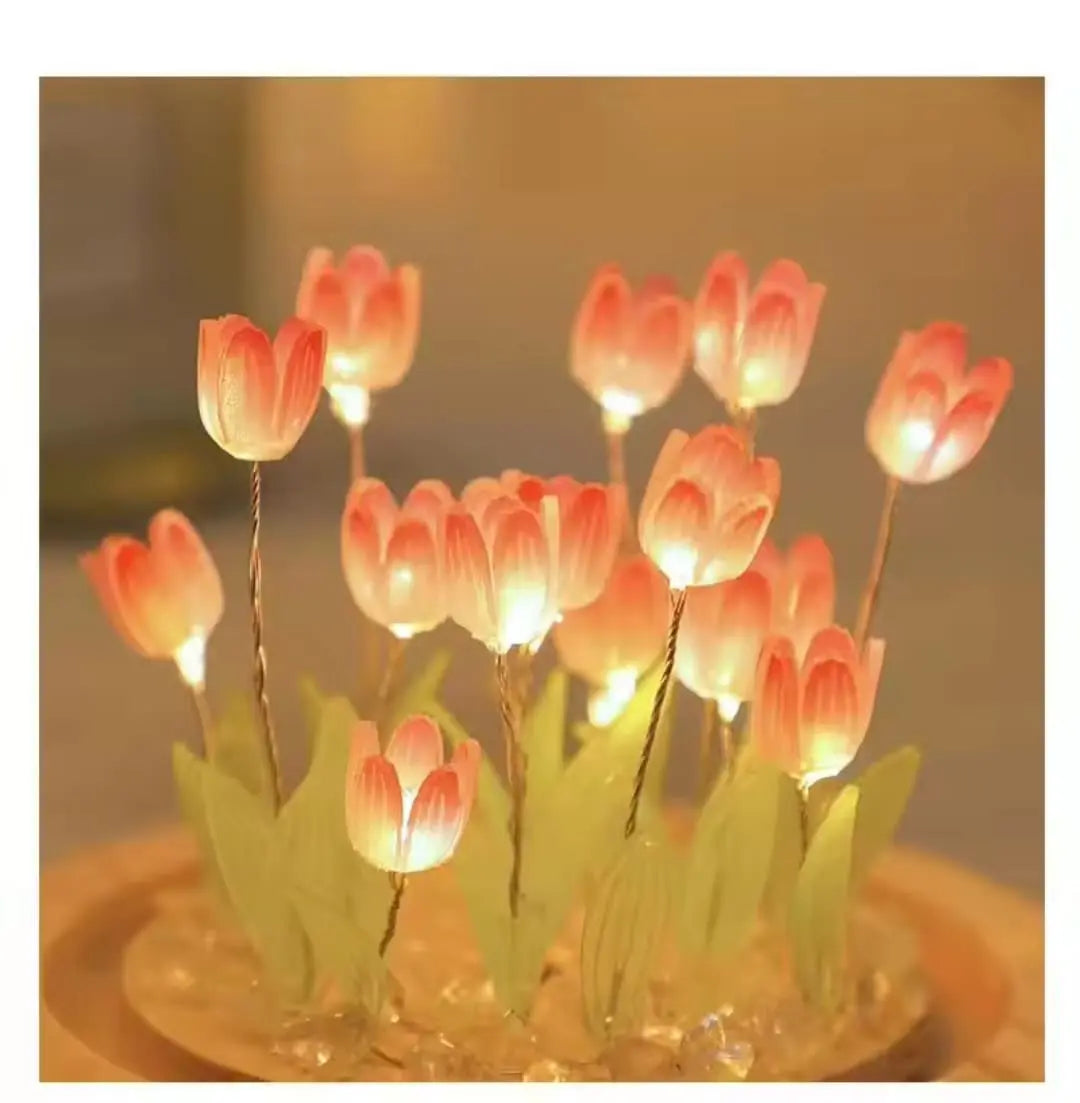 TULIP FLORAL LAMP SPARKLES