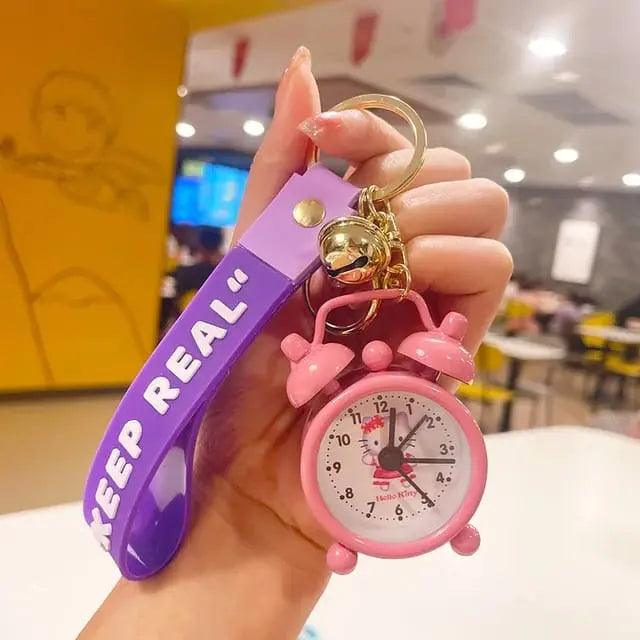 AESTHETIC ALARM CLOCK KEYCHAIN SPARKLES