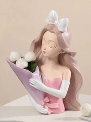 ADORABLE DOLL VASE DECOR SPARKLES