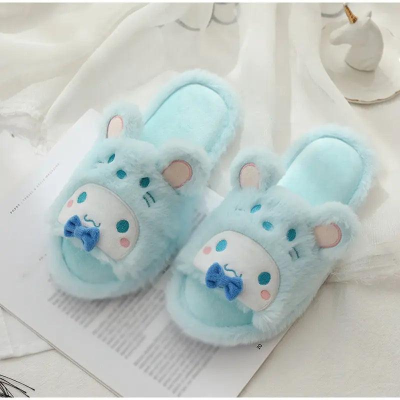 BEAUTIFUL FURY PLUSH SLIPPERS FOR WINTER SPARKLES