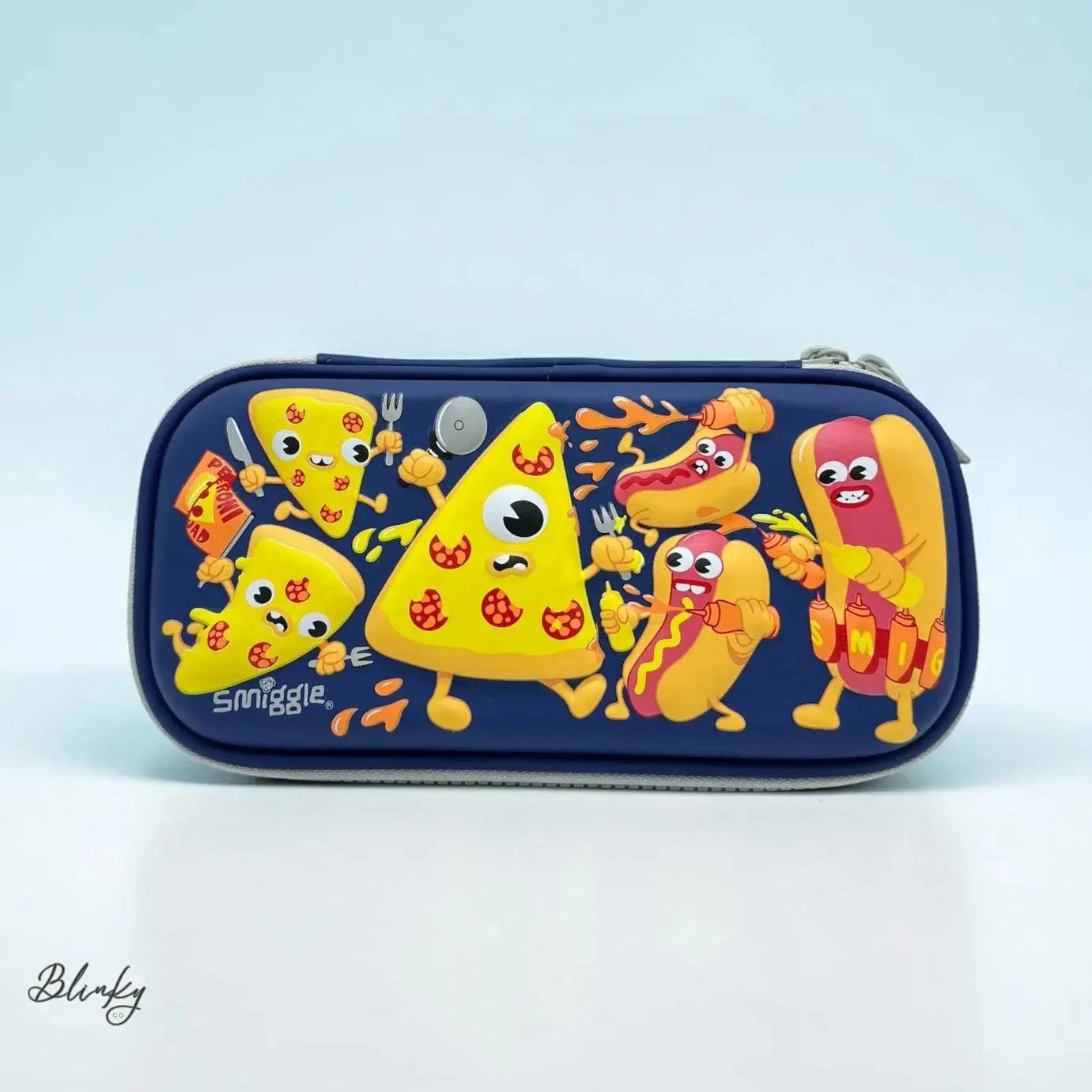PIZZA LOVERS 3-D EMBOSSED PENCIL CASE Blinky Co