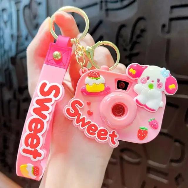 ADORABLE PROJECTOR CAMERA KEYCHAIN SPARKLES