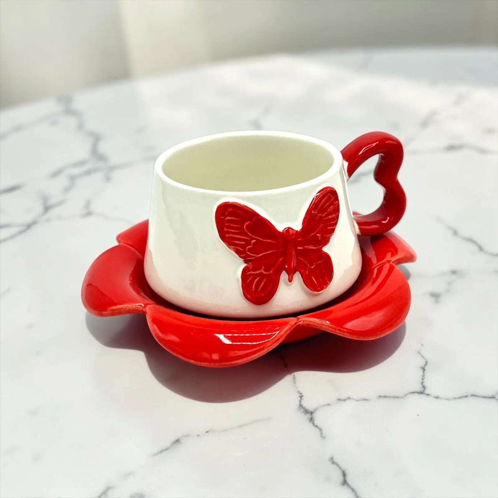 BUTTERFLY CUP SAUCER SET - Sparkles