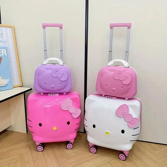 HELLO KITTY TRAVEL TROLLEY SET SPARKLES