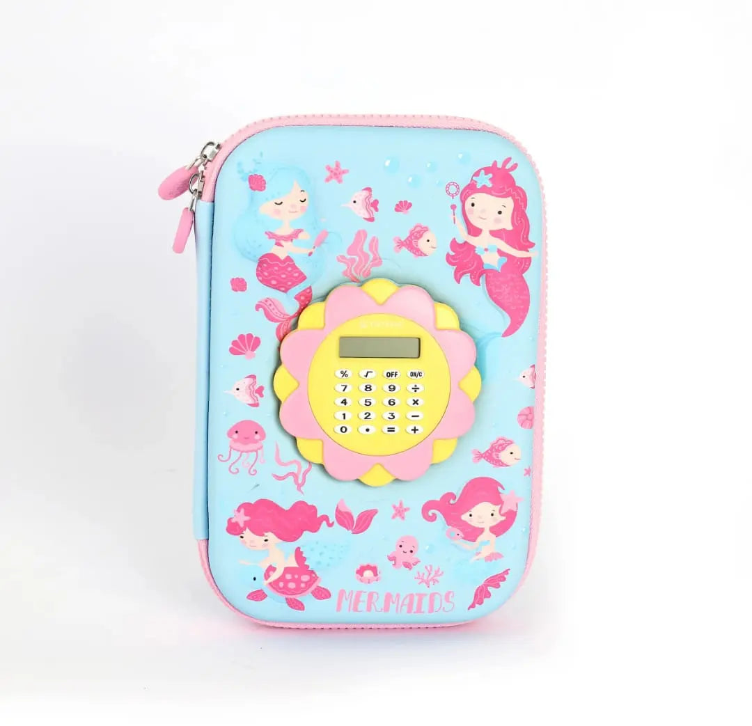 TRENDY PENCIL ORGANIZER WITH CALCULATOR - Sparkles