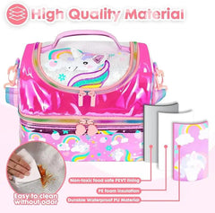 FOREVER GLITTER DUAL COMPARTMENT LUNCH BAG SPARKLES
