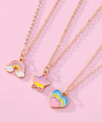 3 TRENDY COLORFUL NECKLACES SPARKLES