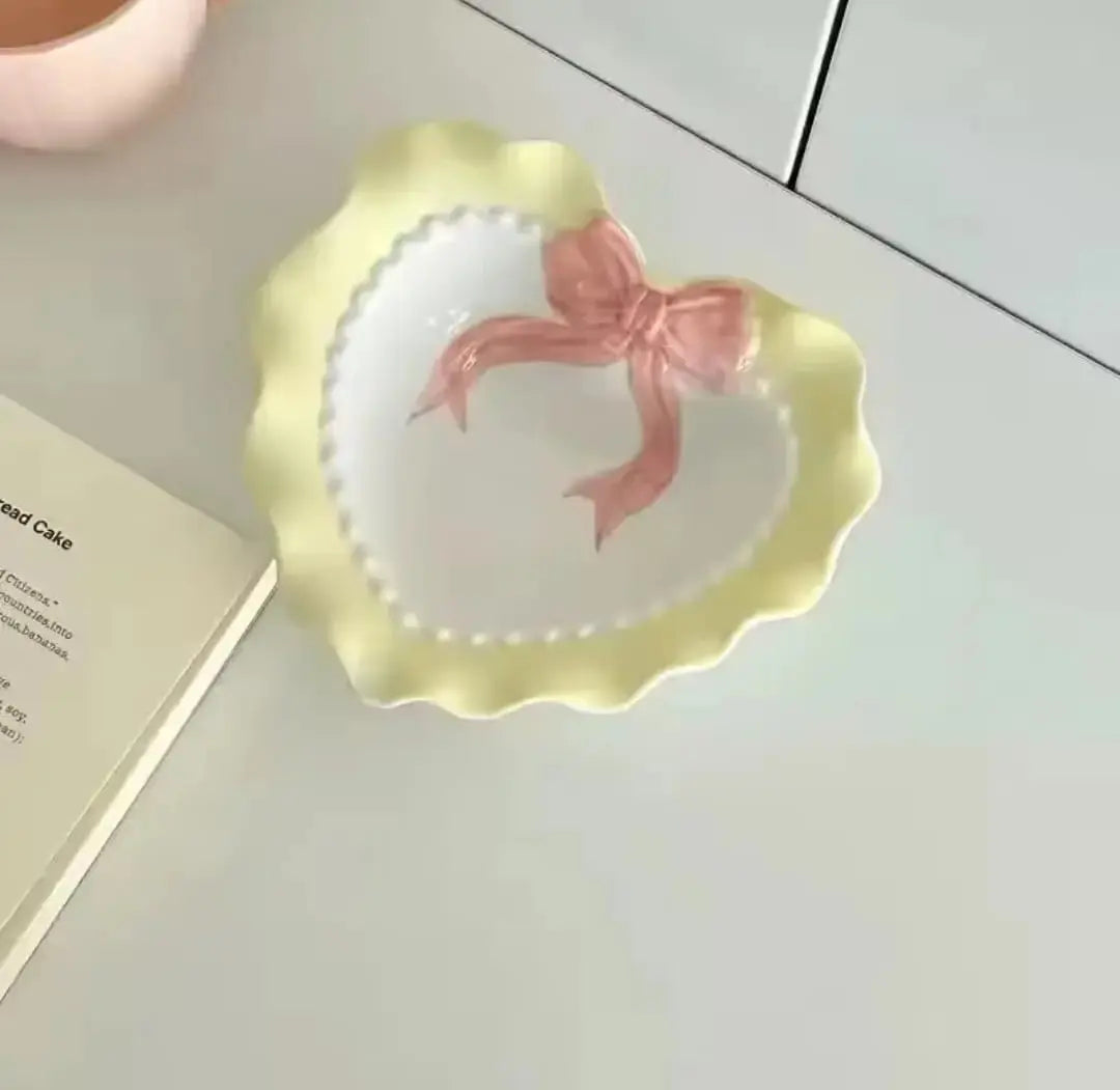 CERAMIC HEART TRINKET BOWL SPARKLES