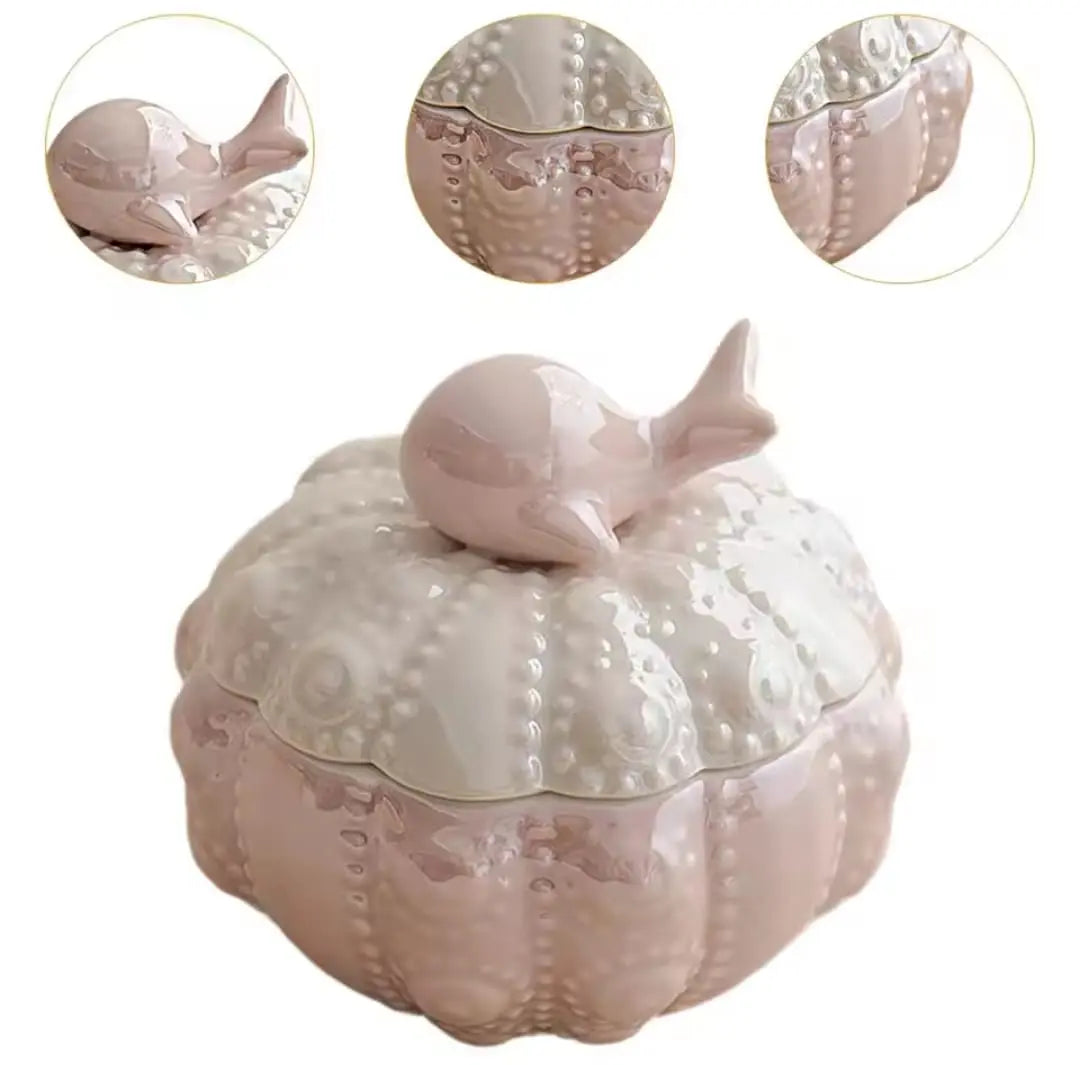 CERAMIC JEWELRY TRINKET BOX SPARKLES