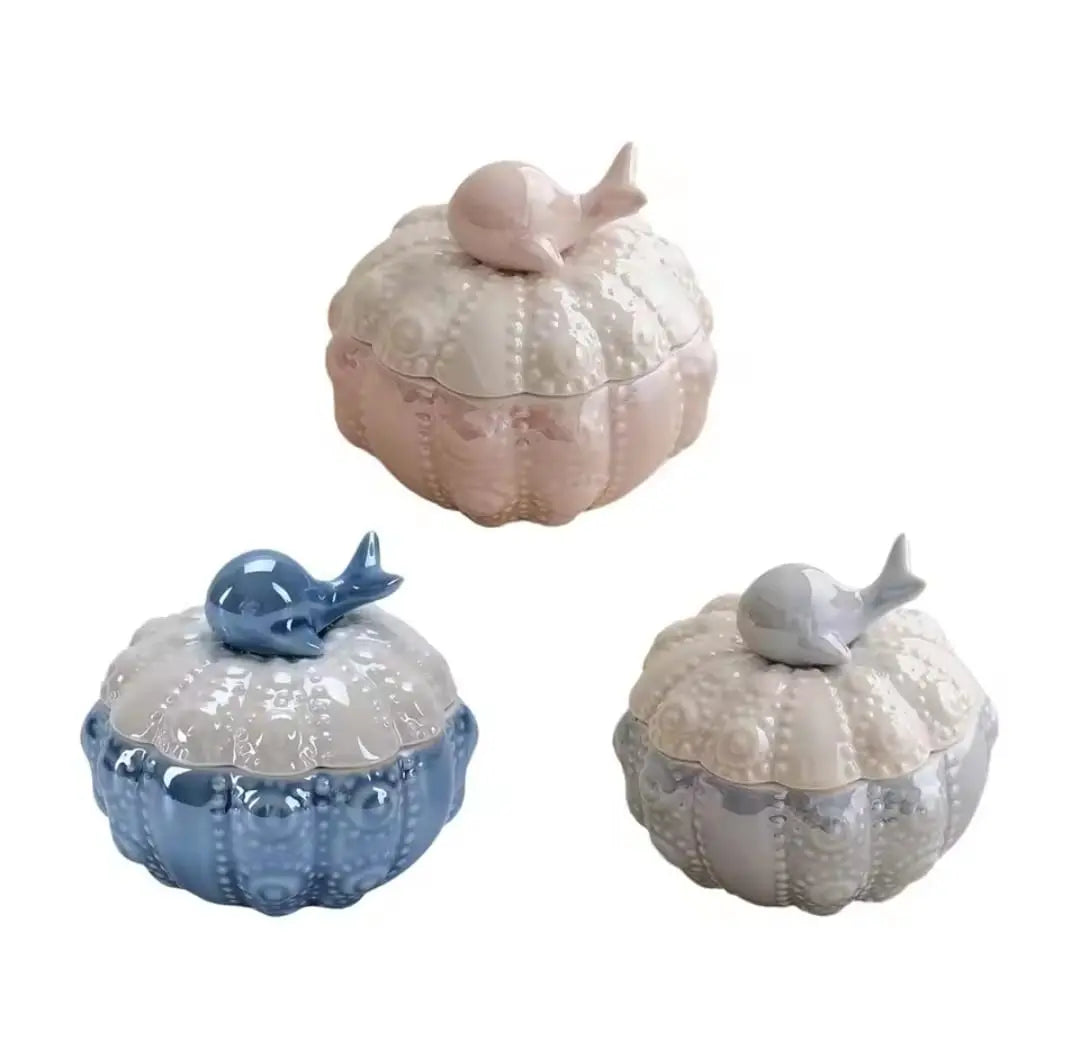 CERAMIC JEWELRY TRINKET BOX SPARKLES