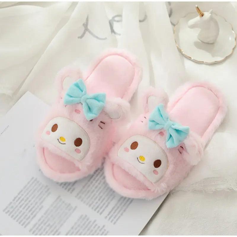 BEAUTIFUL FURY PLUSH SLIPPERS FOR WINTER SPARKLES