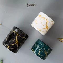 MODERN GLOSSY CERAMIC POT PLANTER SPARKLES