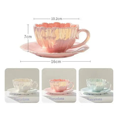 GLOSSY CERAMIC CAPPUCCINO MUG SPARKLES