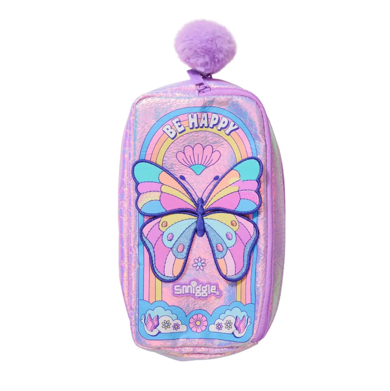 SMIGGLE BUTTERFLY PENCIL CASE SPARKLES