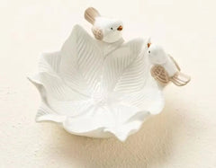 BIRD ON A LEAF TRAY SPARKLES