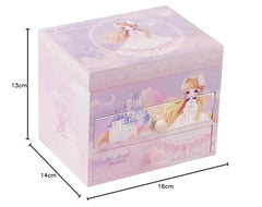 DANCING BALLERINA WOODEN JEWELLERY VANITY SPARKLES