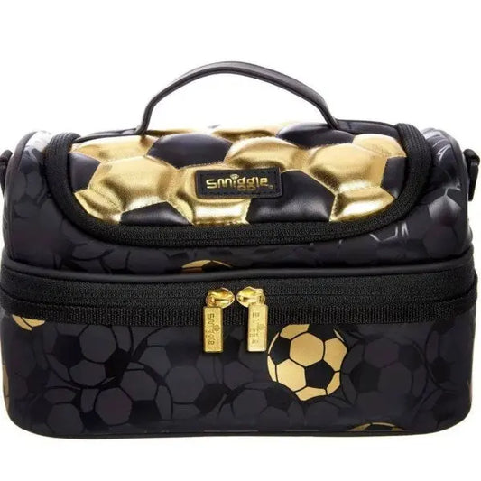 SMIGGLE FOOTBALL DOUBLE DECKER LUNCH BAG SPARKLES