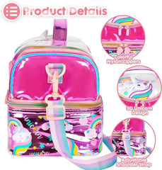 FOREVER GLITTER DUAL COMPARTMENT LUNCH BAG SPARKLES