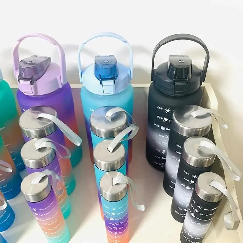 4PCS GRADIENT PORTABLE BOTTLE SET SPARKLES