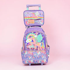 VEST UNICORN TROLLEY BAG WITH MATCHING FREE LUNCH BAG